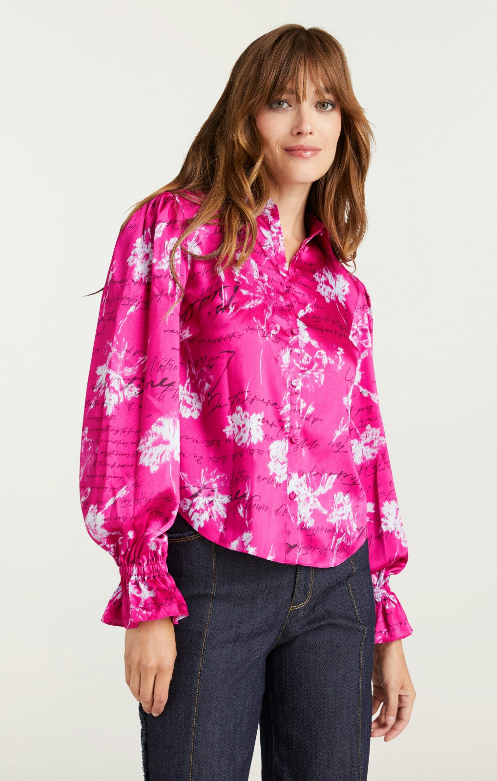 Women Warm Carnation Long Sleeve Fiona Top Plum Radish Multi