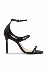 Women Celeste Satin Sandal Black