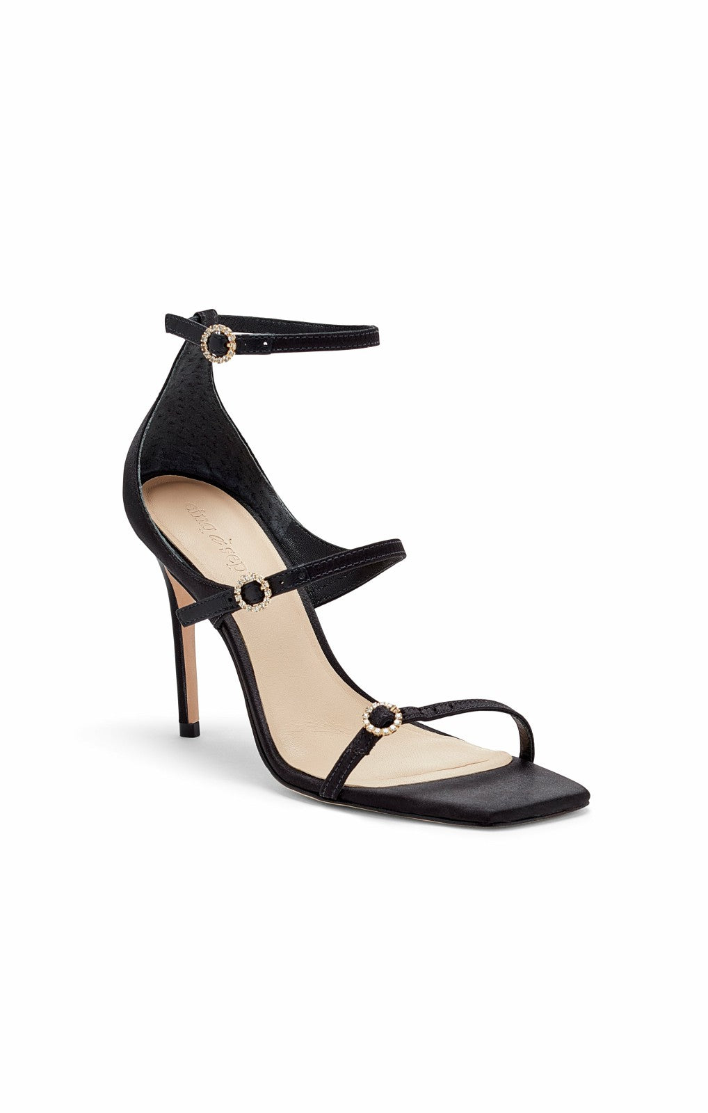 Women Celeste Satin Sandal Black
