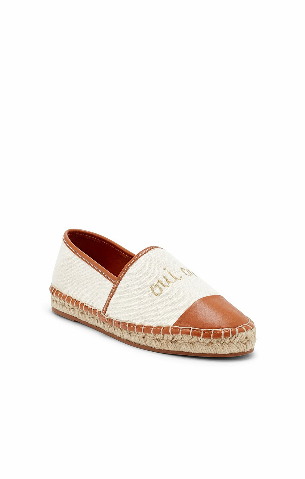 Women Jenna Canvas Espadrille Flats Natural/Cognac
