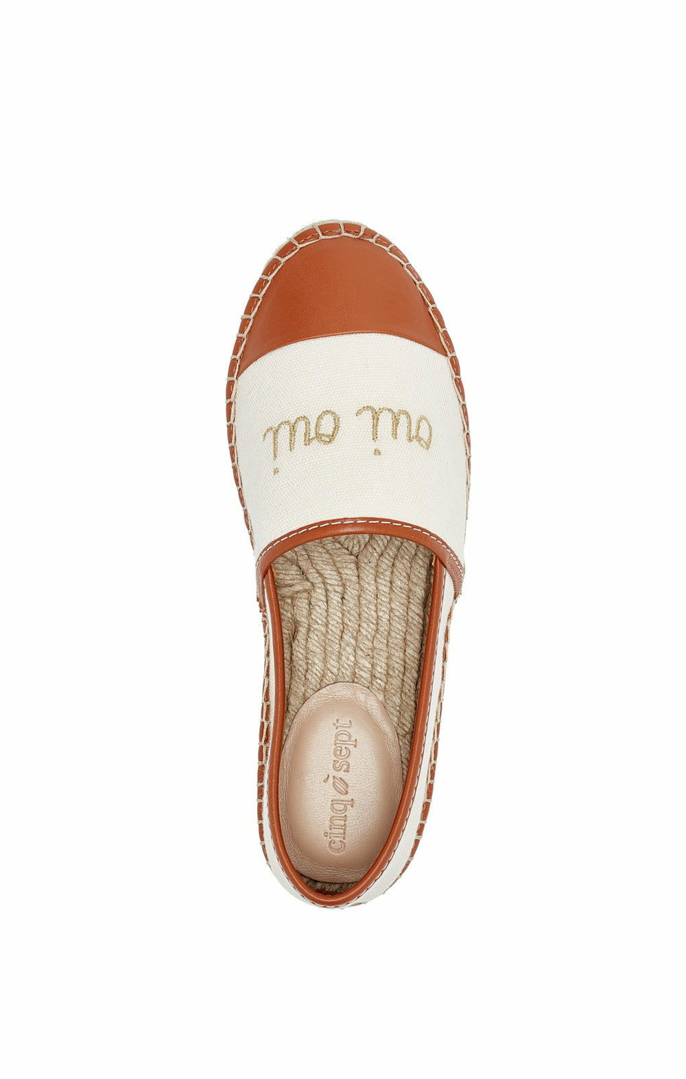 Women Jenna Canvas Espadrille Flats Natural/Cognac