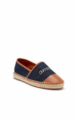 Women Jenna Denim Espadrille Flats Indigo/Cognac