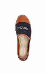 Women Jenna Denim Espadrille Flats Indigo/Cognac