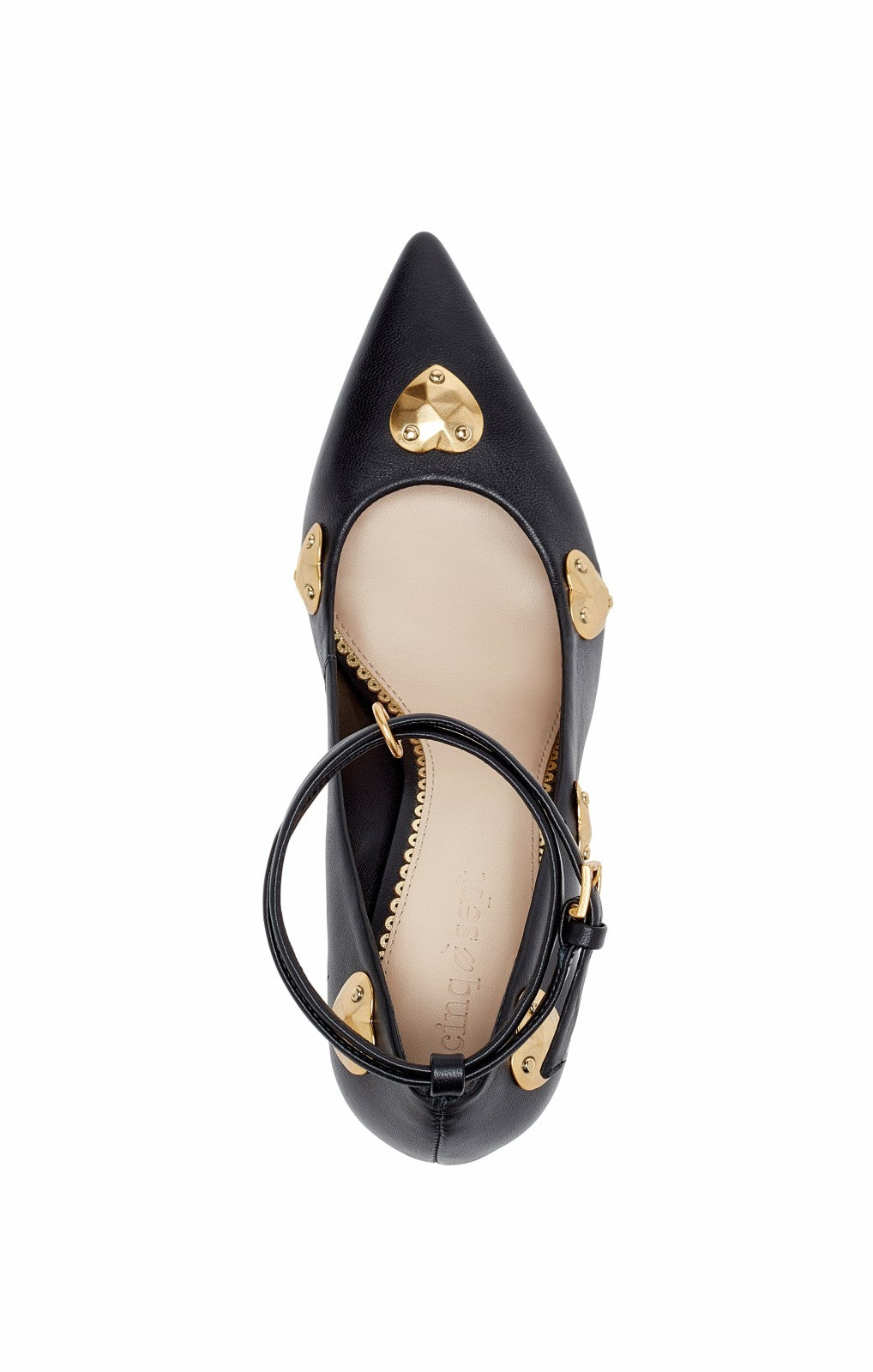 Women Madison Ankle Strap Pump Black/Gold