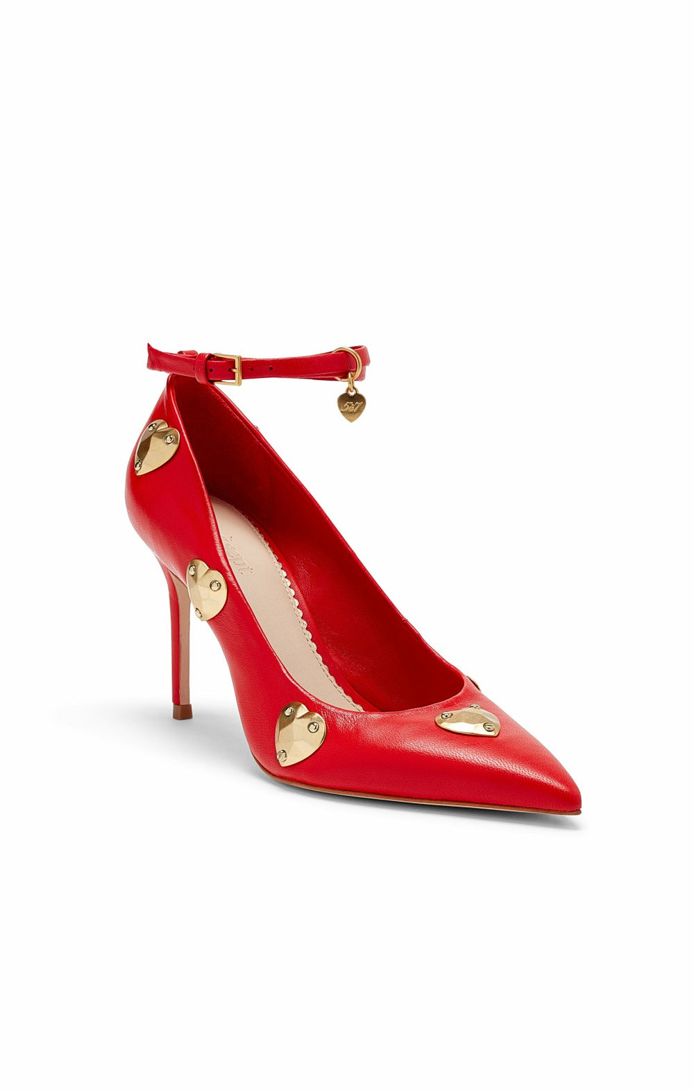 Women Madison Ankle Strap Pump Cardinal/Gold