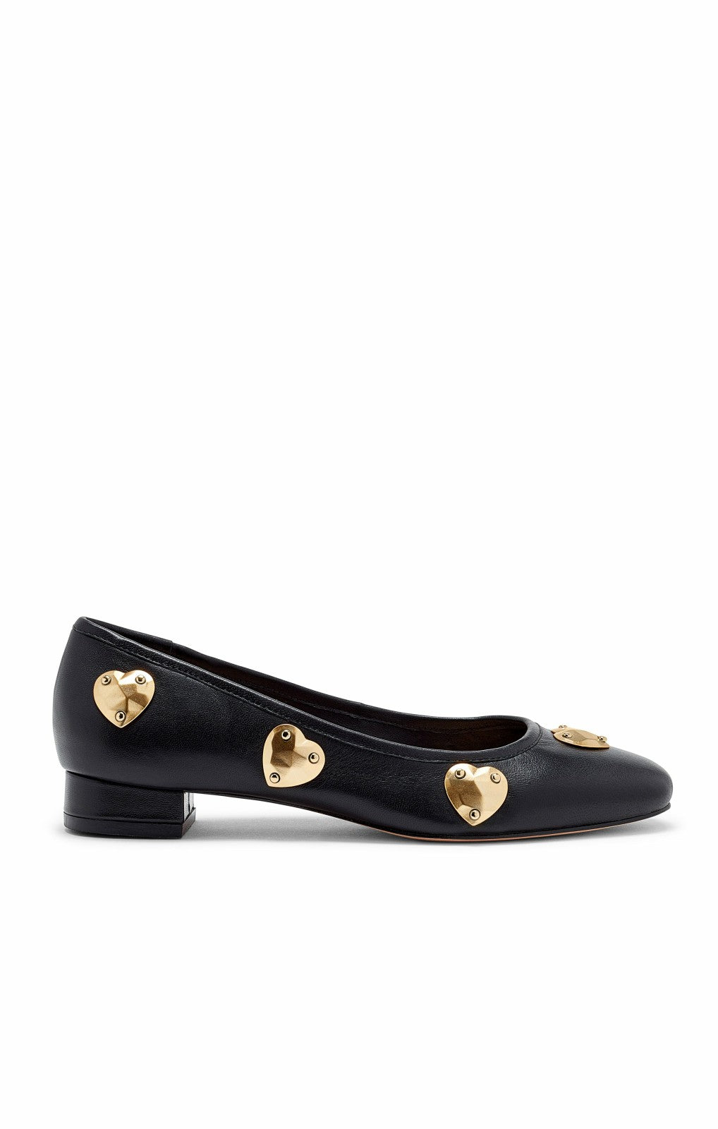 Women Marin Block Heel Ballet Pump Black/Gold
