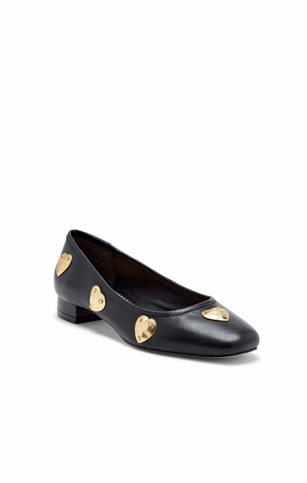 Women Marin Block Heel Ballet Pump Black/Gold
