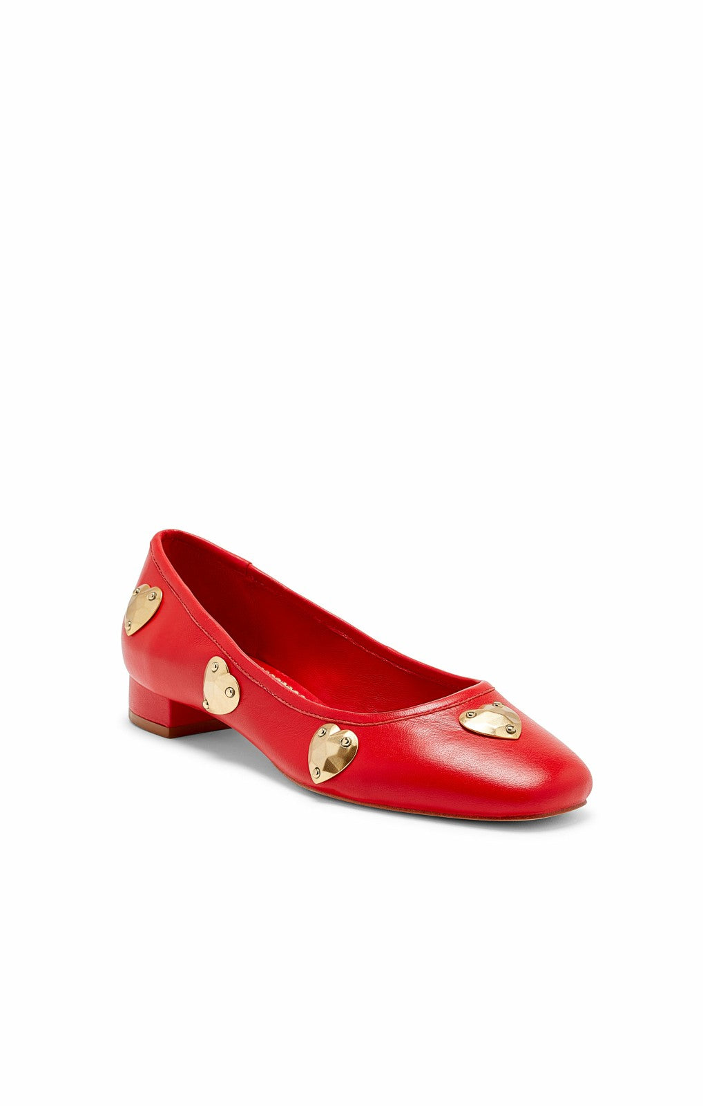 Women Marin Block Heel Ballet Pump Cardinal/Gold