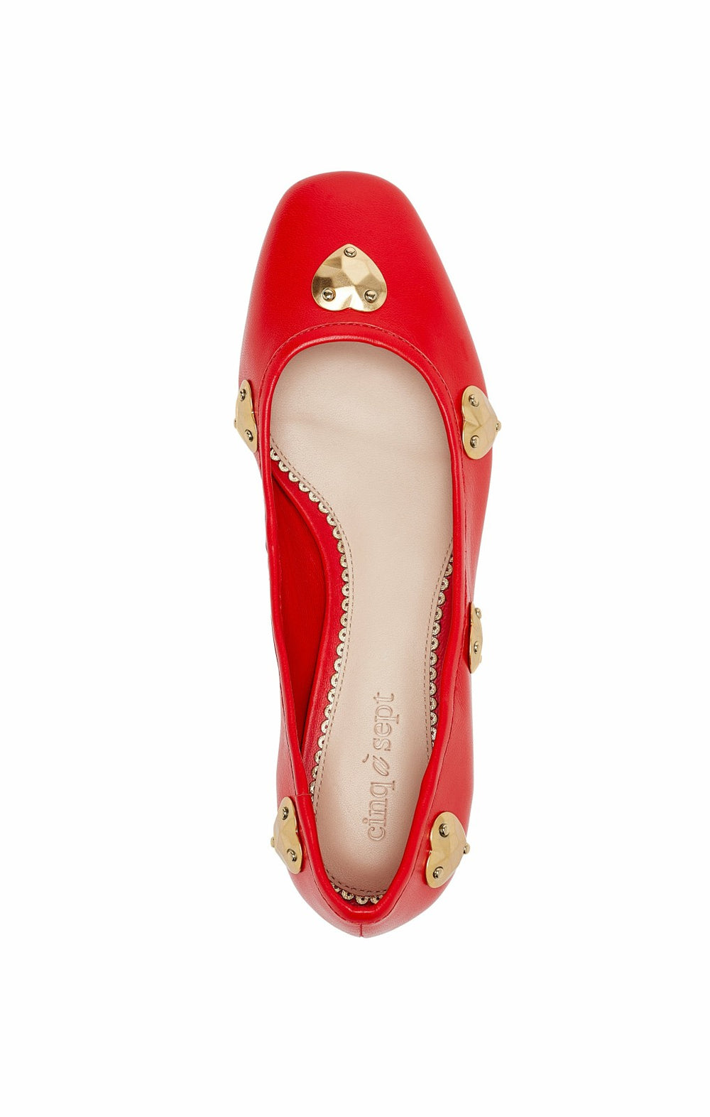 Women Marin Block Heel Ballet Pump Cardinal/Gold