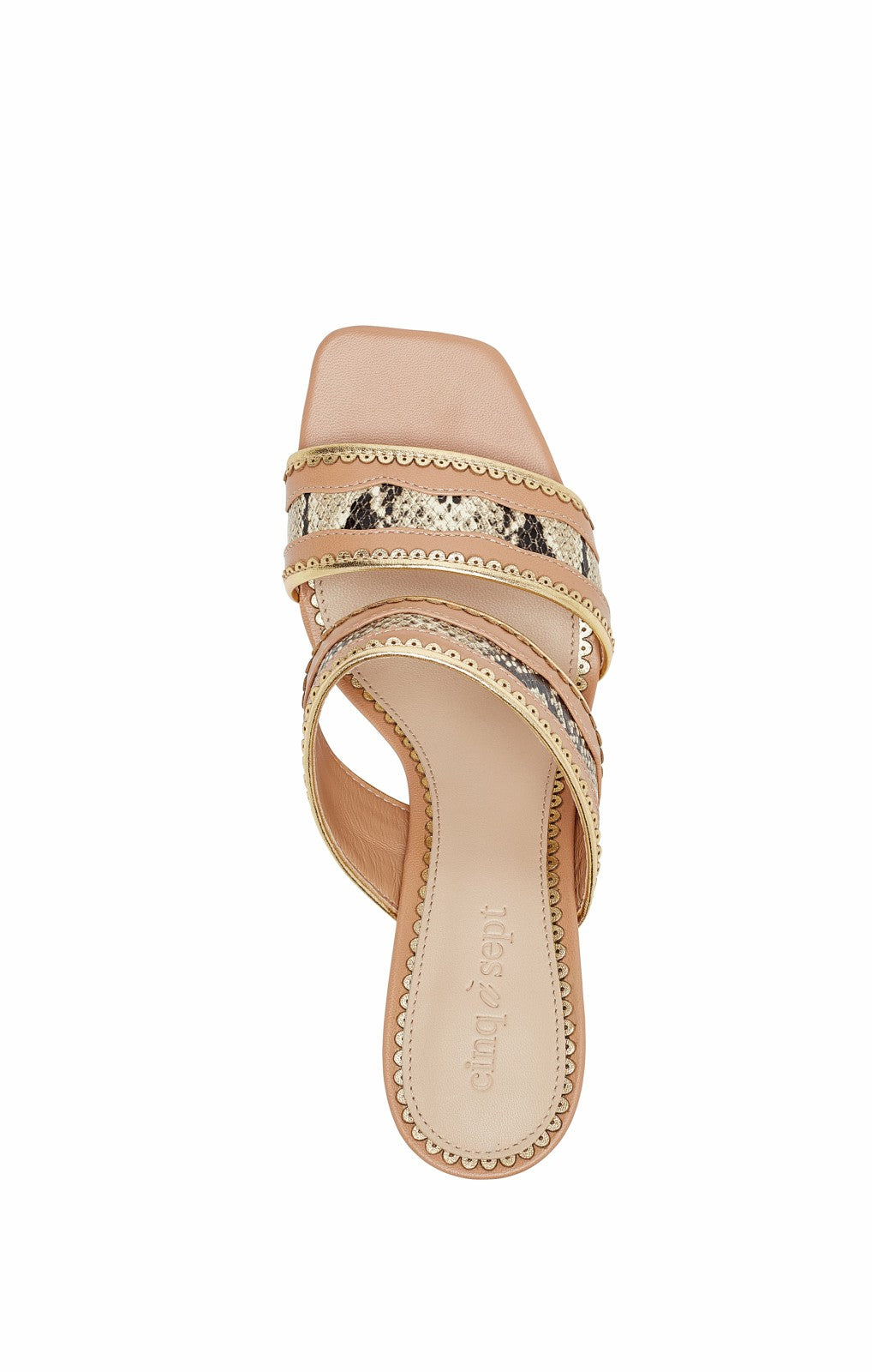 Women Rosalie Metallic Snake Sandal Sahara/Gold