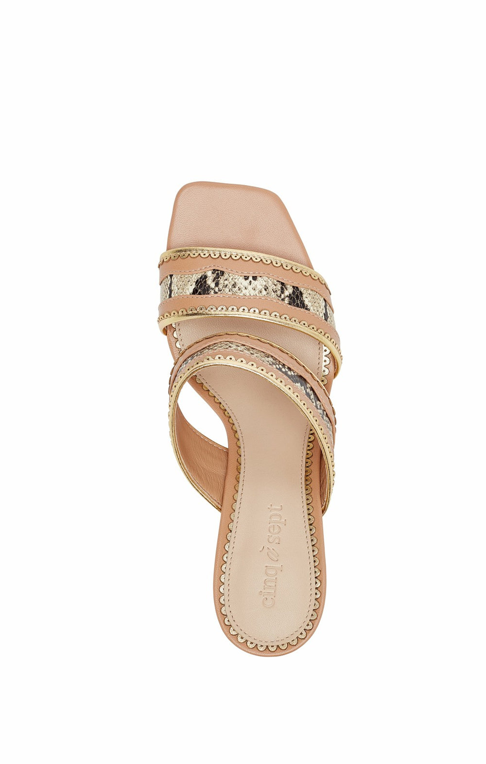 Women Rosalie Metallic Snake Sandal Sahara/Gold
