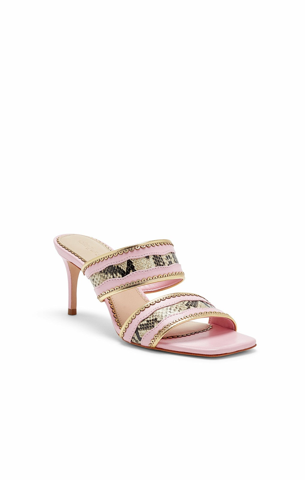 Women Rosalie Metallic Snake Sandal Venus Pink/Gold