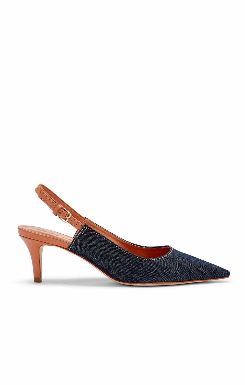 Women Sylvie Denim Slingback Pump Indigo/Saddle