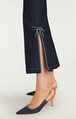 Women Sylvie Denim Slingback Pump Indigo/Saddle