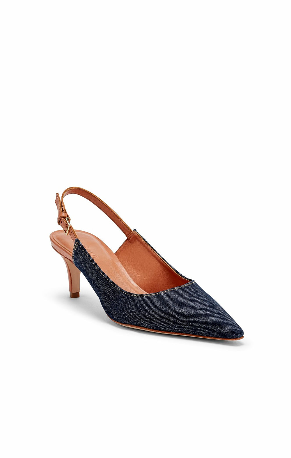 Women Sylvie Denim Slingback Pump Indigo/Saddle