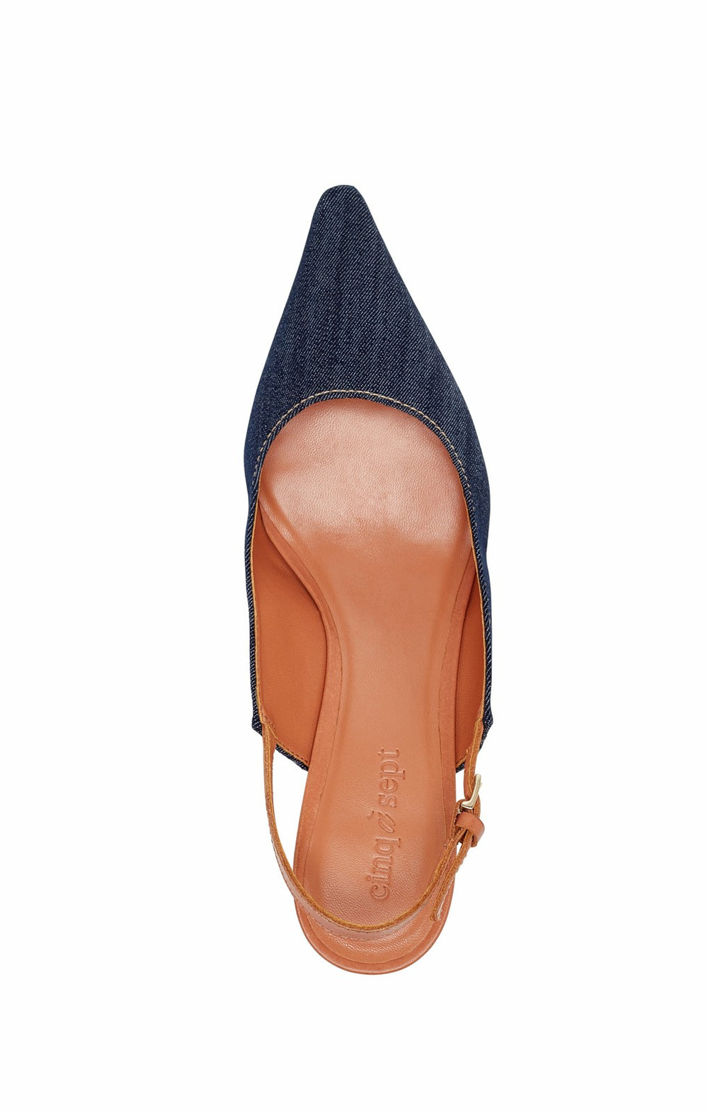 Women Sylvie Denim Slingback Pump Indigo/Saddle