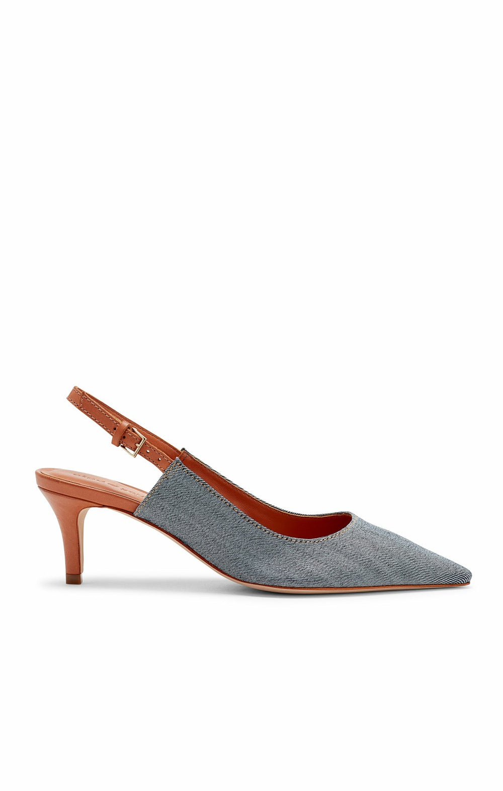 Women Sylvie Denim Slingback Pump Light Indigo/Saddle
