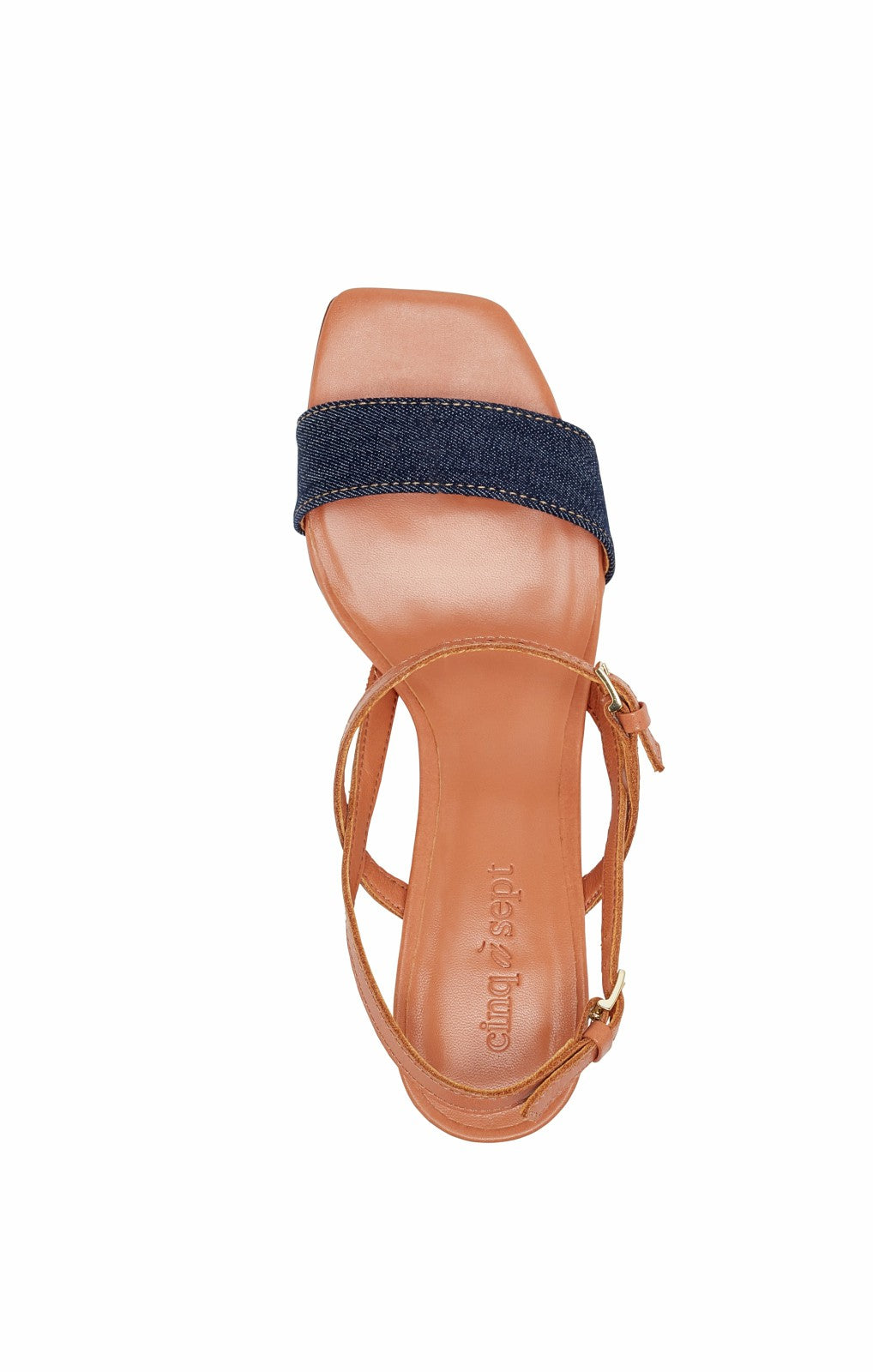 Women Sophie Denim Ankle Strap Sandal Indigo/Saddle