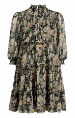 Women Cosmo Flowers Olive Dress Black/London Fog