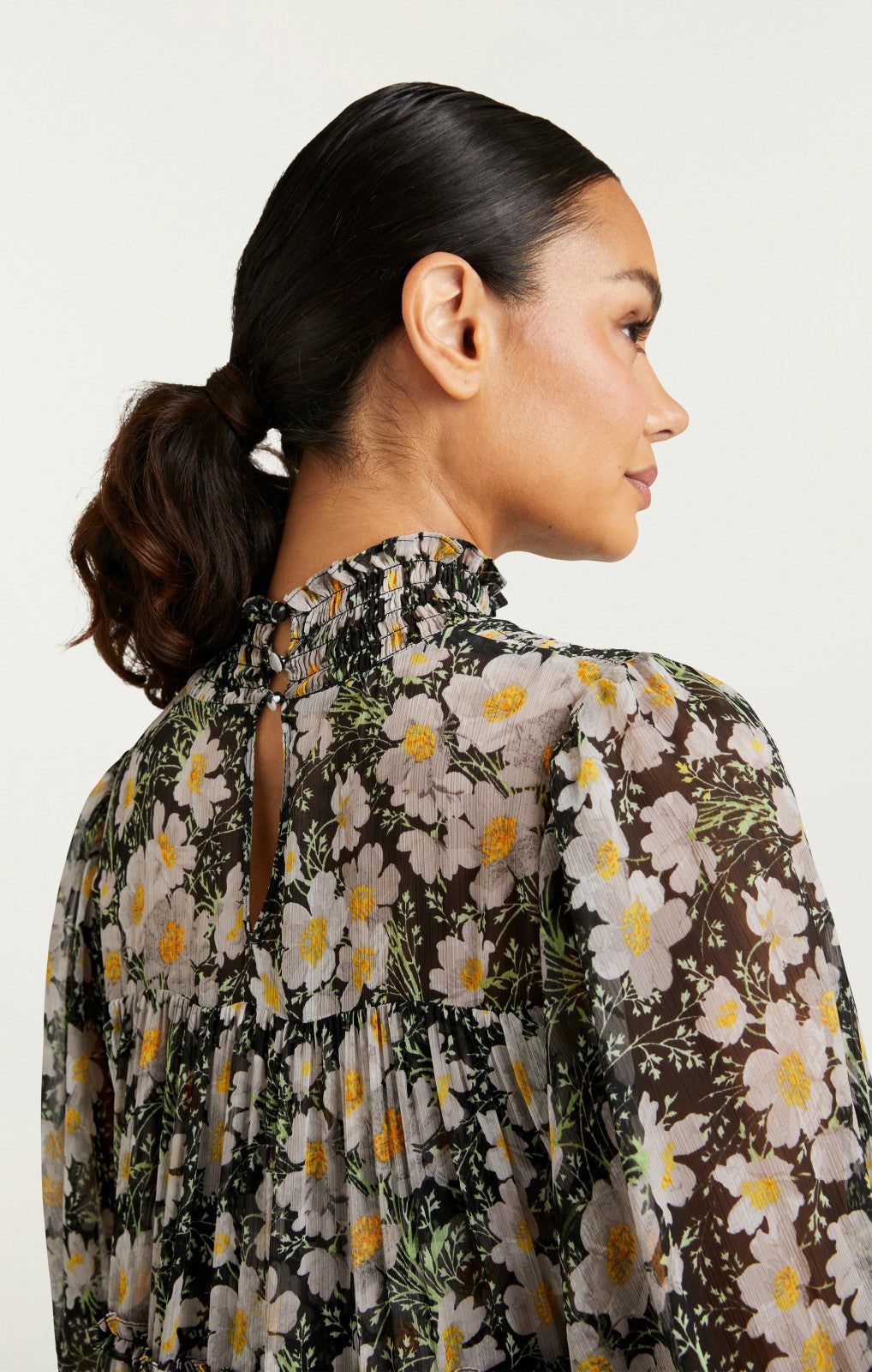 Women Cosmo Flowers Olive Dress Black/London Fog