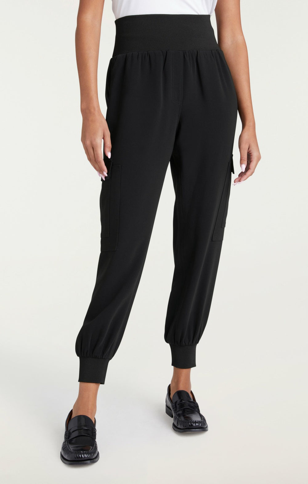 Women Crepe Giles Pant Black