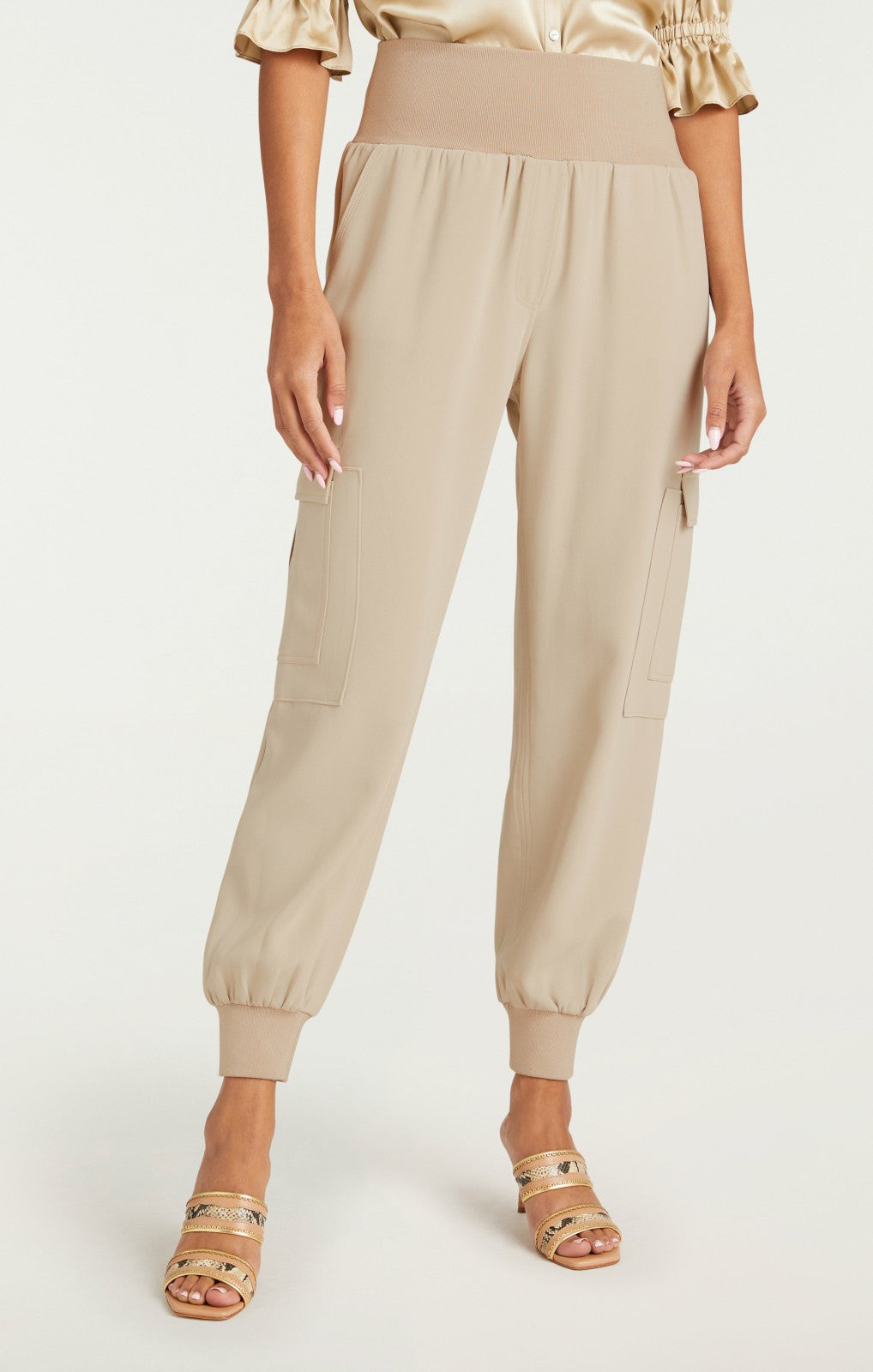 Women Crepe Giles Pant Khaki