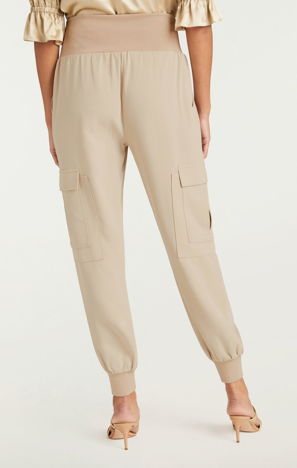 Women Crepe Giles Pant Khaki
