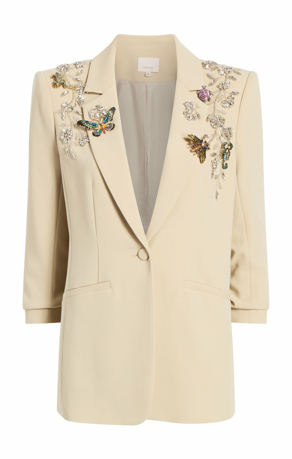 Women Diamond Vines Khloe Blazer Khaki/Silver