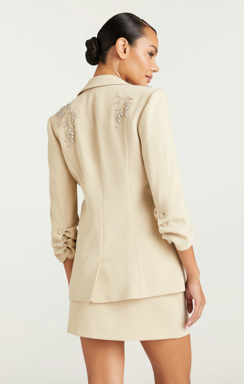 Women Diamond Vines Khloe Blazer Khaki/Silver