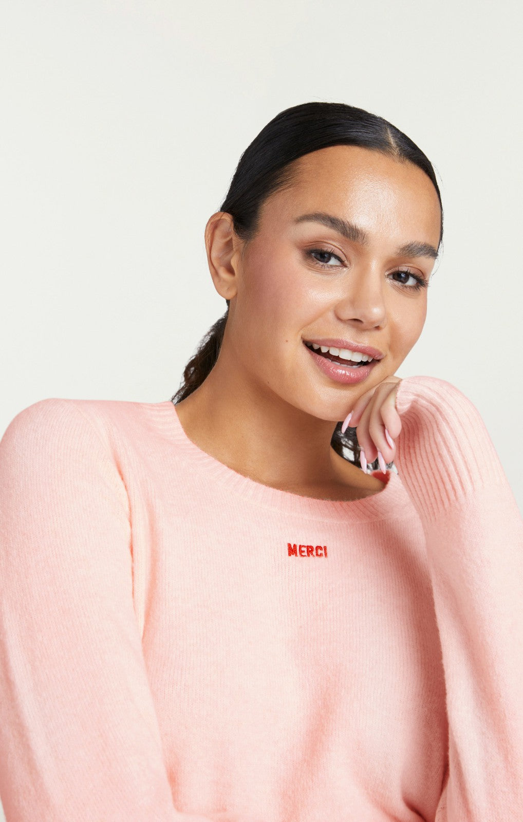 Women Merci Cropped Pullover Oleander