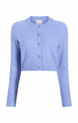 Women Rhinestone Smiley Millie Cardigan Pale Iris