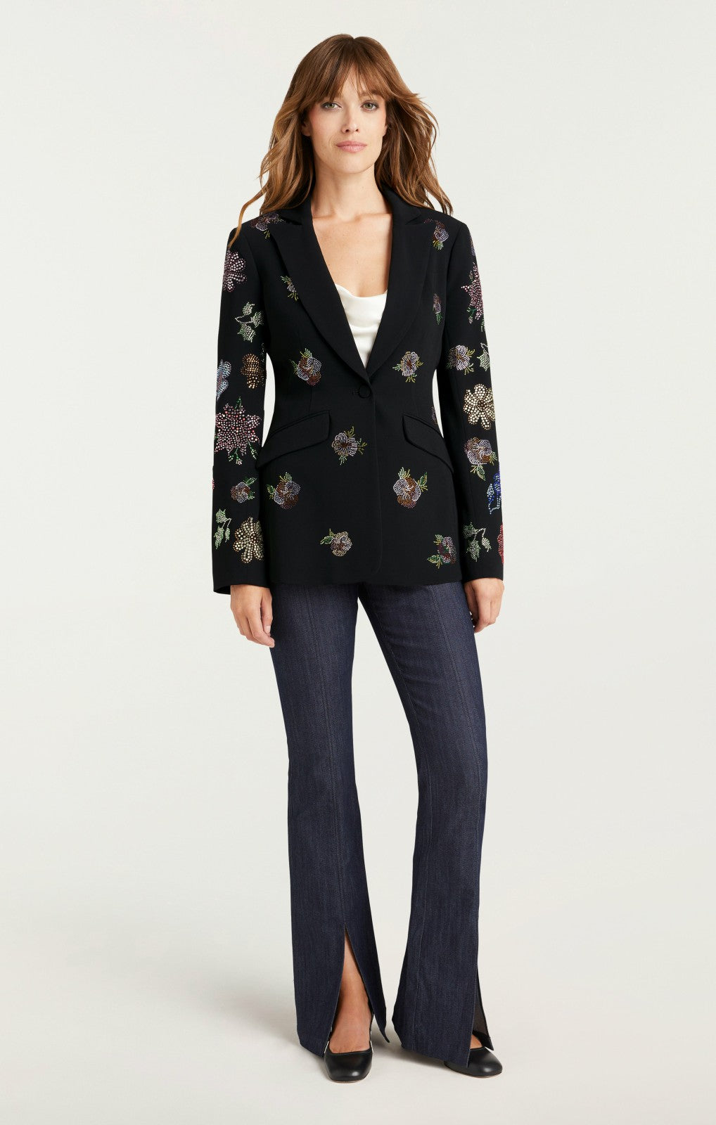 Women Heatset Pansy Garden Cheyenne Blazer Black/Multi