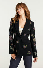 Women Heatset Pansy Garden Cheyenne Blazer Black/Multi