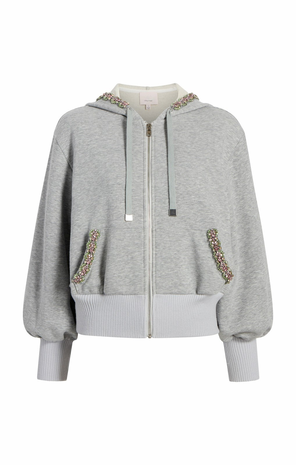 Women Heather Maddie Zip Up Sweatshirt Heather Grey/Multi