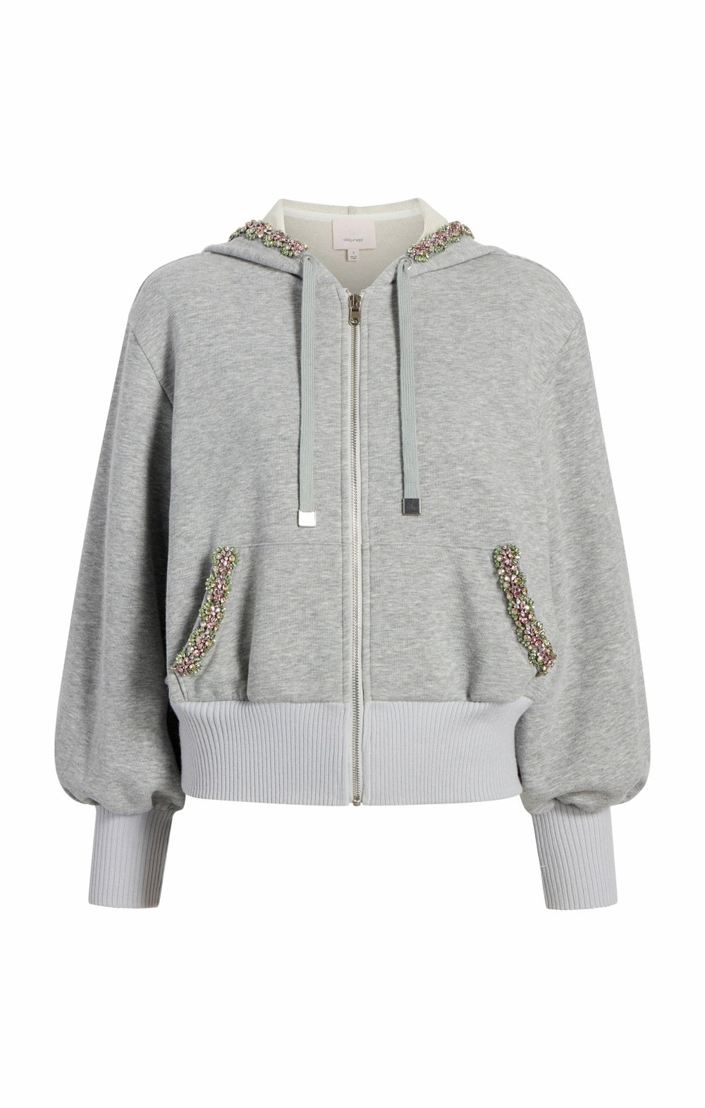 Women Heather Maddie Zip Up Sweatshirt Heather Grey/Multi