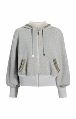 Women Heather Maddie Zip Up Sweatshirt Heather Grey/Multi