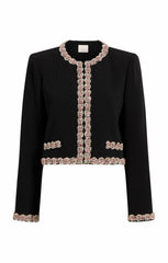 Women Sunburst Stacked Trim Penelope Jacket Black/Multi