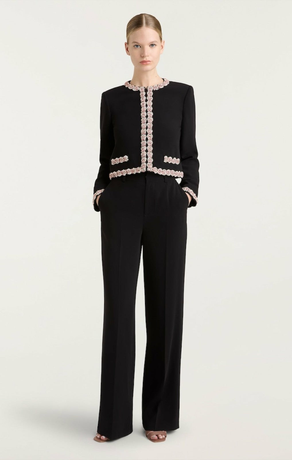 Women Sunburst Stacked Trim Penelope Jacket Black/Multi