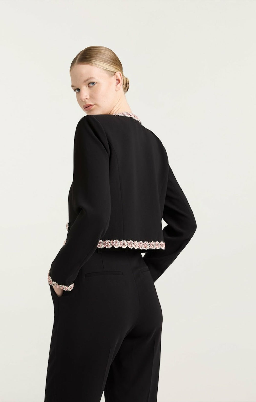 Women Sunburst Stacked Trim Penelope Jacket Black/Multi