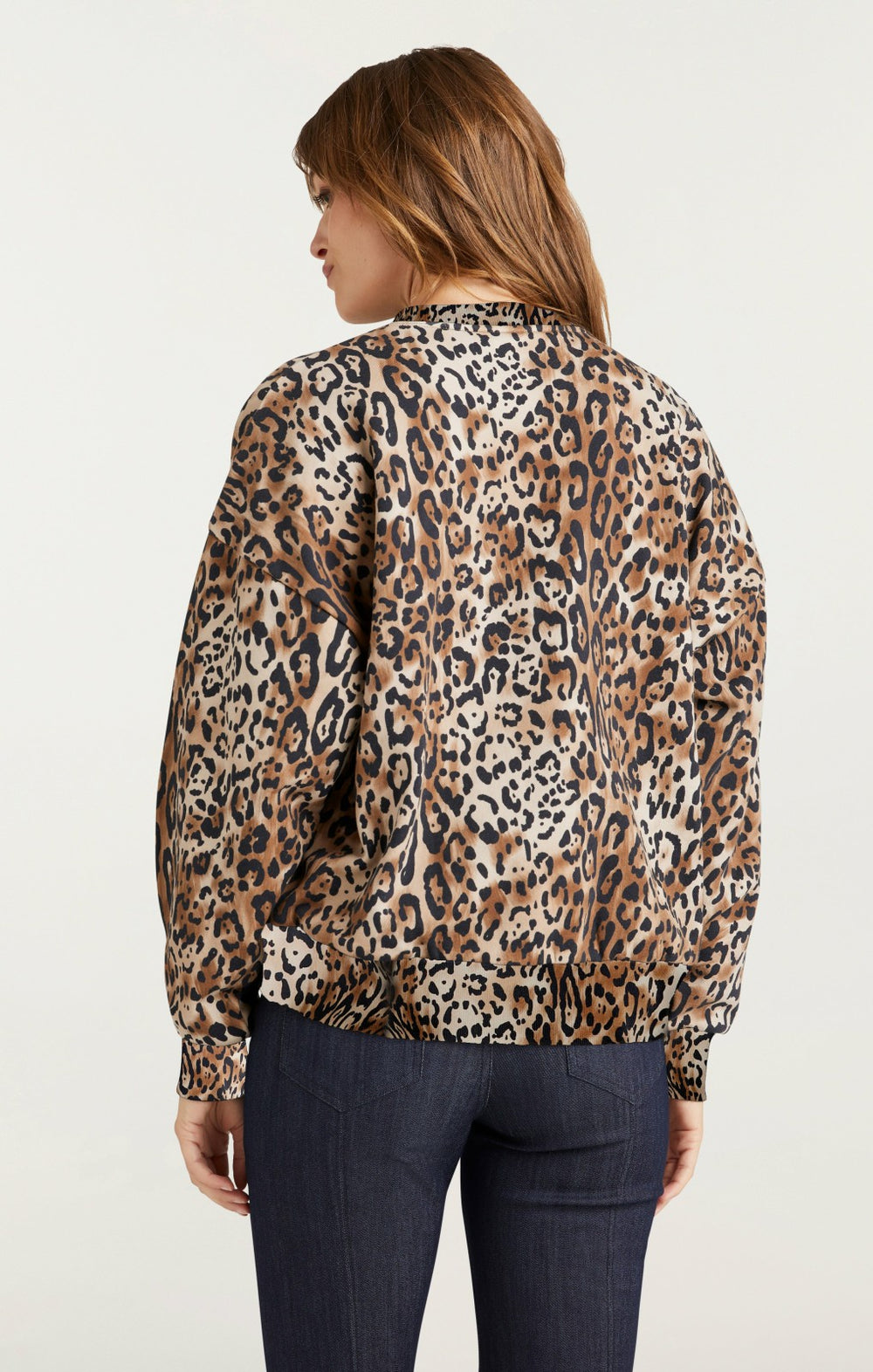 Women Leopard Amour Brandy Sweatshirt Pullover Black/Sahara