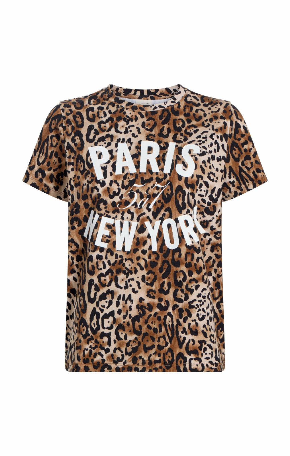 Women Leopard Paris NY Tee Black/Sahara