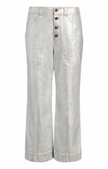 Women Textured Foil Benji Pant Silver