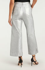 Women Textured Foil Benji Pant Silver