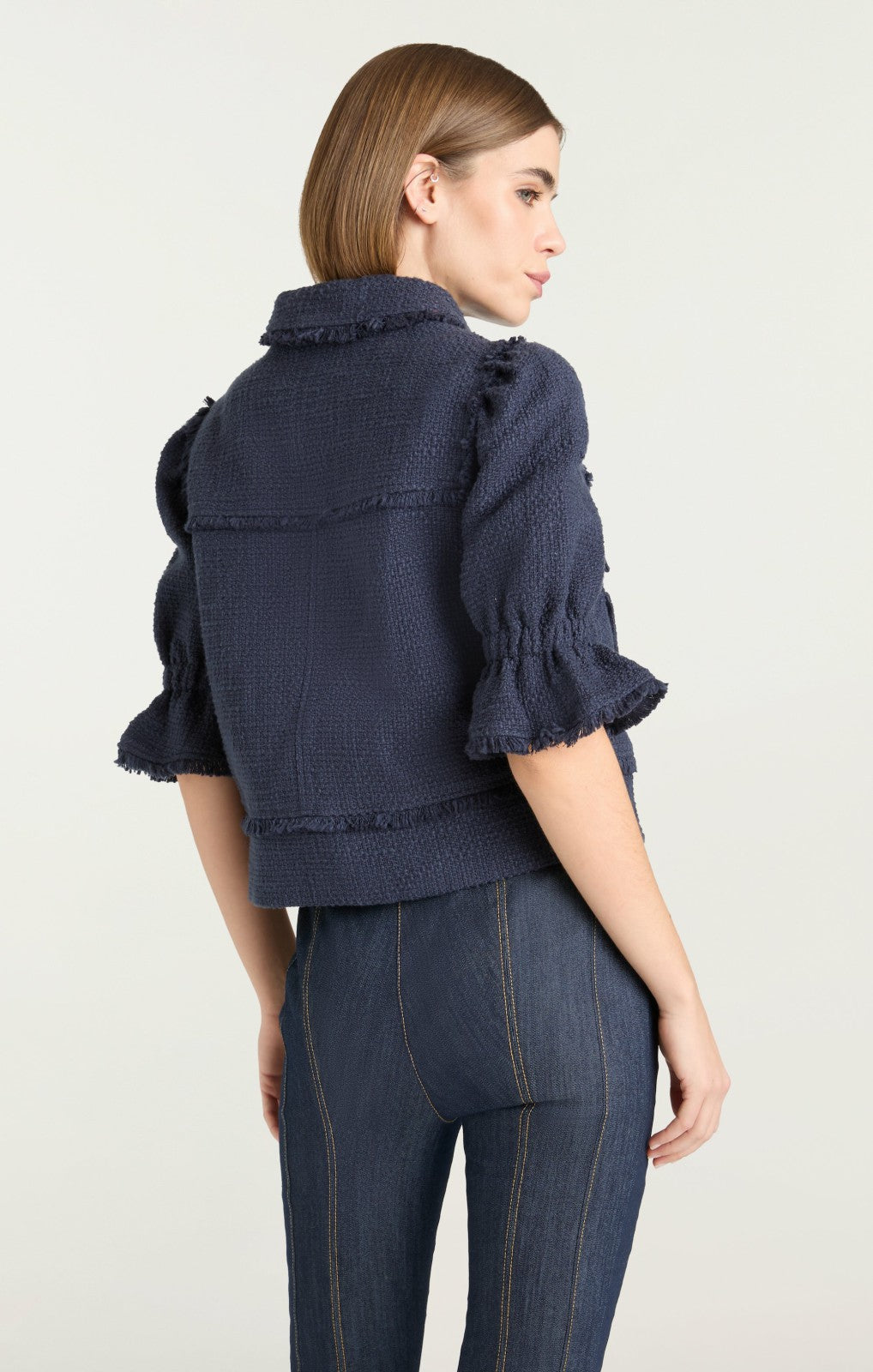 Women Boucle Holly Jacket Navy