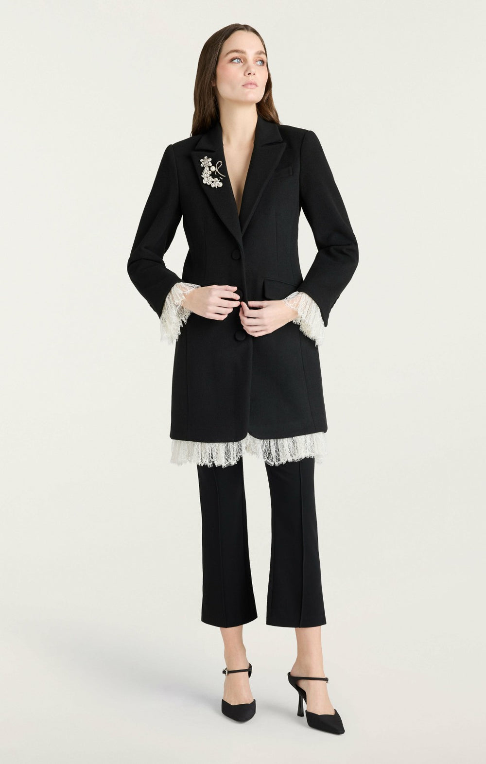 Women Roxie Coat Black/Ivory