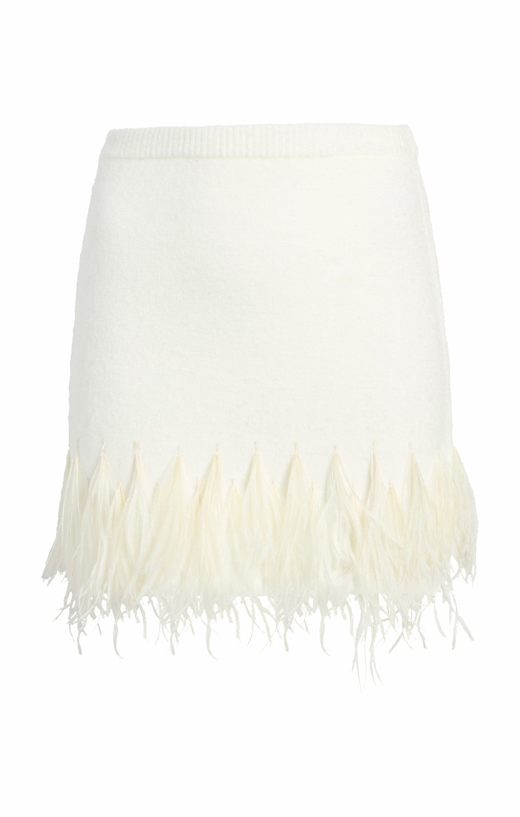 Women Briana Feather Mini Skirt Ivory