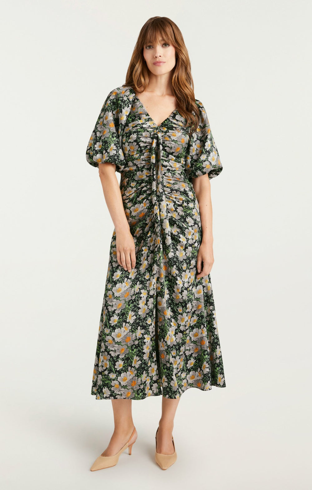 Women Cosmo Flowers Brenton Dress Black/London Fog