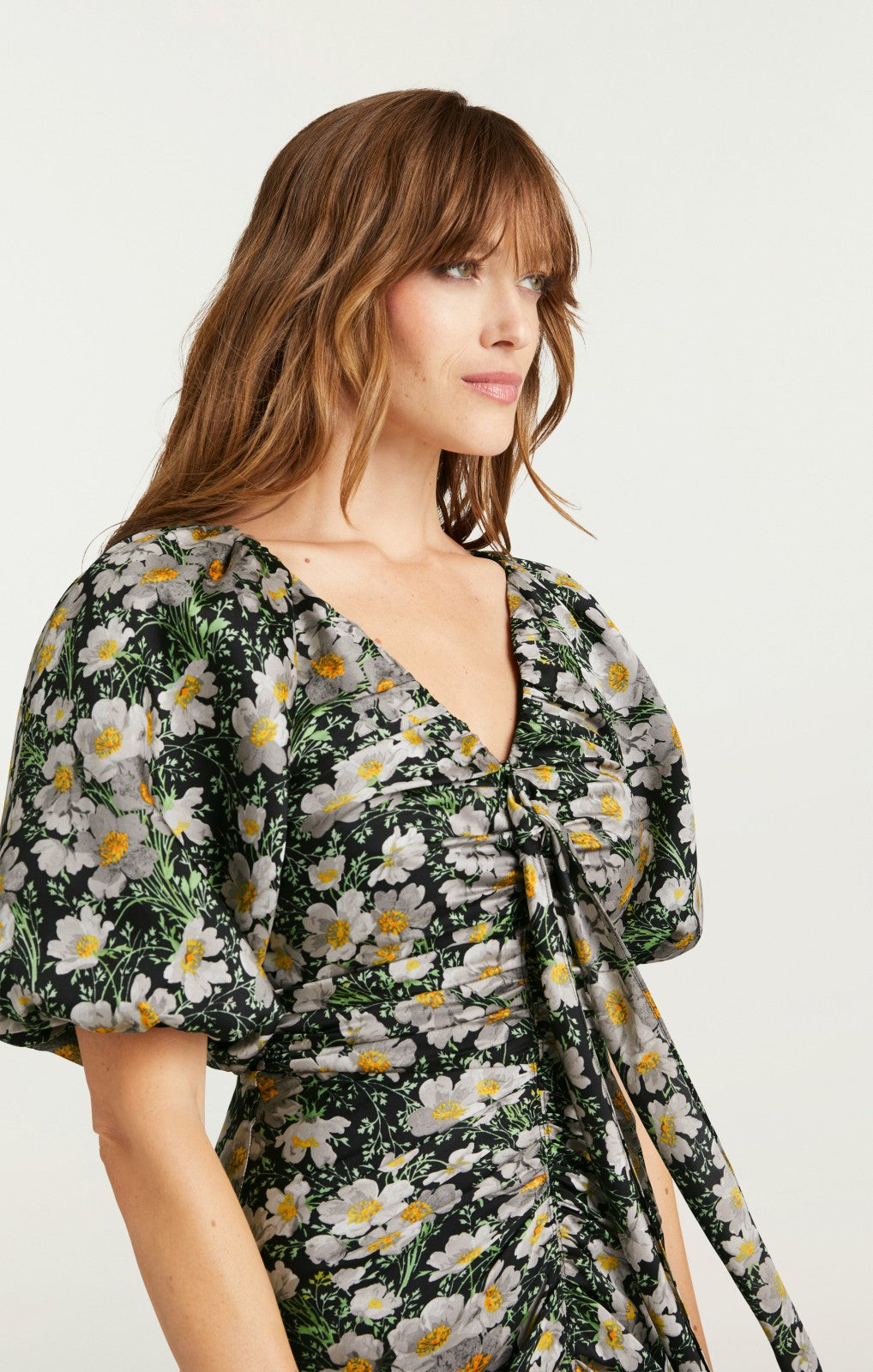 Women Cosmo Flowers Brenton Dress Black/London Fog