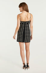 Women Satine Dress Black/Silver