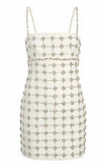 Women Satine Dress Ivory/Silver